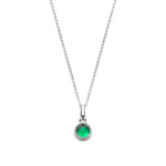 Spirit Icons halskæde - Euphoria med grøn agat i sølv