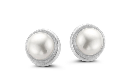 Spirit Icons øreringe - Pearl Stud i sølv