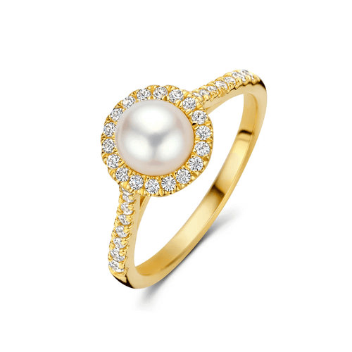 Spirit Icons ring - Malibu pearl i forgyldt
