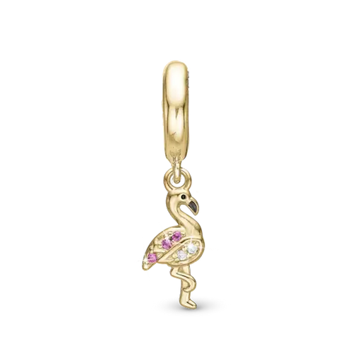 Christina Jewelry - Flamingo Charm, Forgyldt