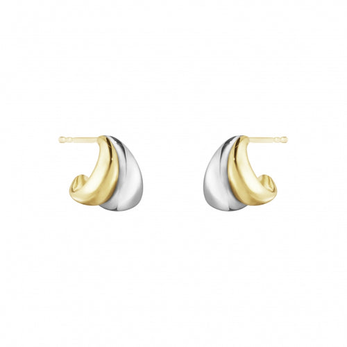 Smukke Curve øreringe i sterling sølv & 18kt. guld - 10017501