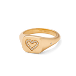 Ro Copenhagen - Rock Heart signetring solid i 18kt Rødguld
