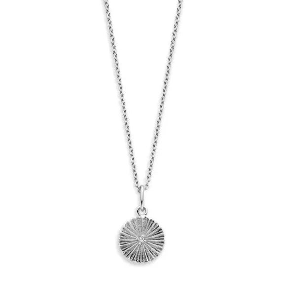 Spirit Icons halskæde - Sunshine i sølv m. diamant