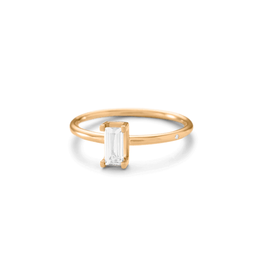 Ro Copenhagen - Nord White ring turned i 18kt Rødguld