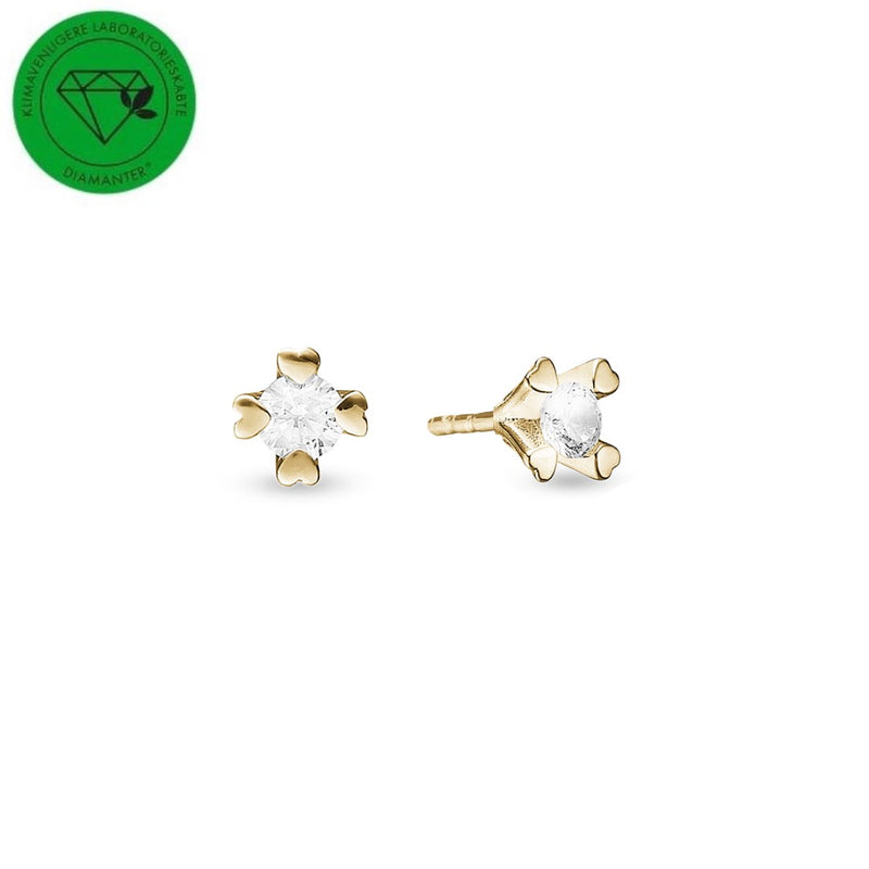 MARY Ørestik 14 kt 2 x 0.50 Ct Lab-grown Diamant