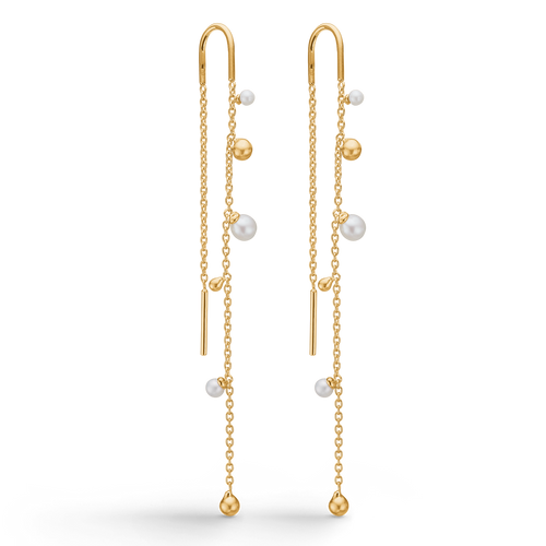 Mads Z BUBBLES N' PEARLS øreringe i 14 kt. guld