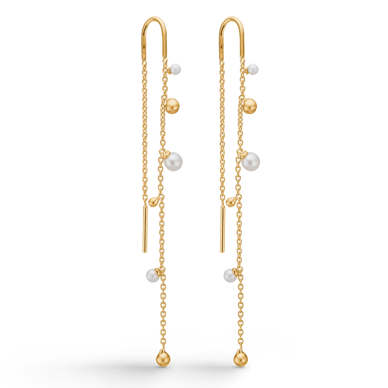 Mads Z BUBBLES N' PEARLS øreringe i 14 kt. guld