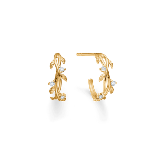 Mads Z AURA øreringe i 14 kt. guld m. 0,07 ct. brill.