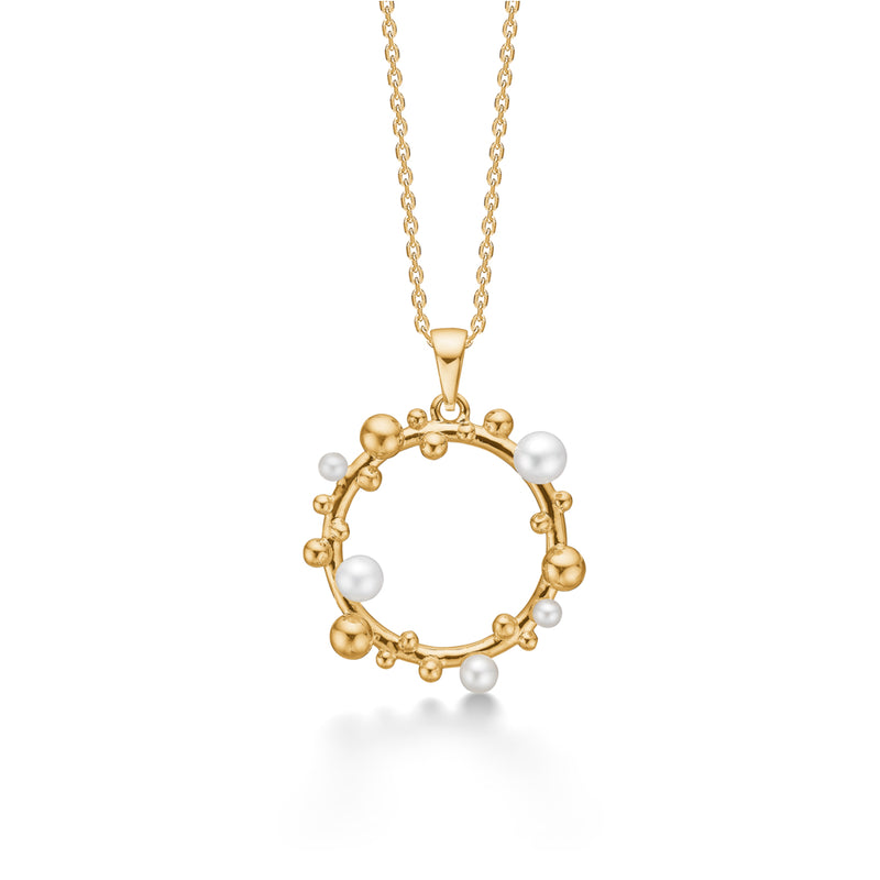 Mads Z BUBBLES N' PEARLS vedhæng i 14 kt. guld