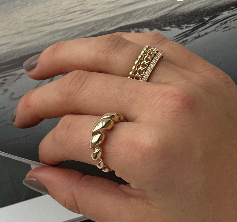 Mads Z POETRY PANZER ring i 14 kt. guld