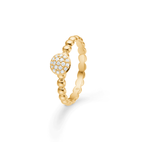 Mads Z DOME ring i 14 kt. guld m. diamanter