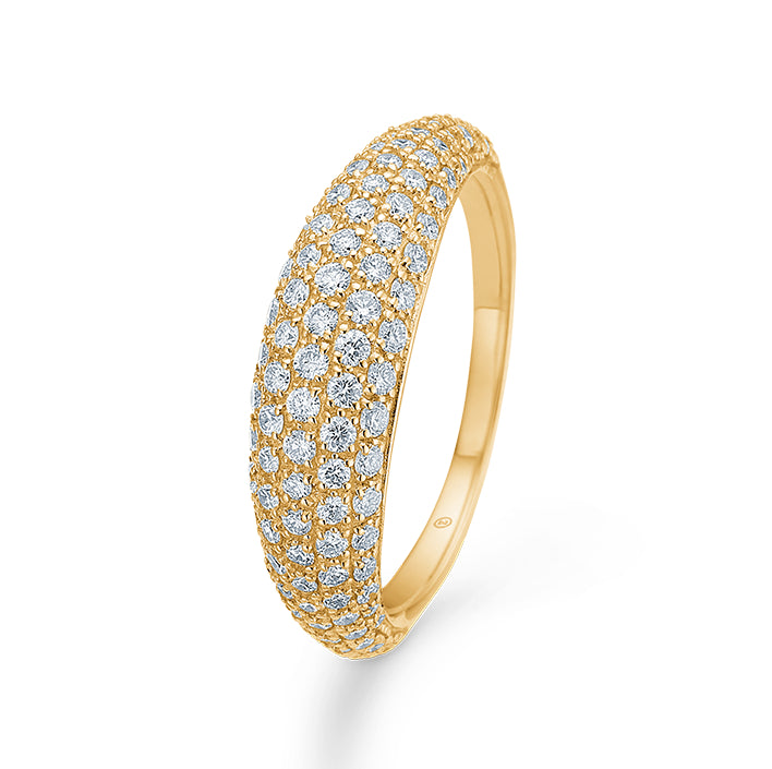 Mads Z HALF MOON ring i 14 kt. guld m. 0,80 ct.