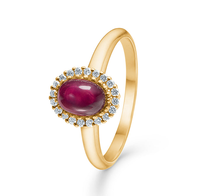 Mads Z ROYAL RUBY ring 14 kt. guld med diamanter