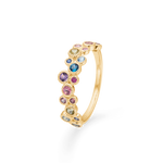 Mads Z LUXURY RAINBOW PETITE ring i 14 kt. guld