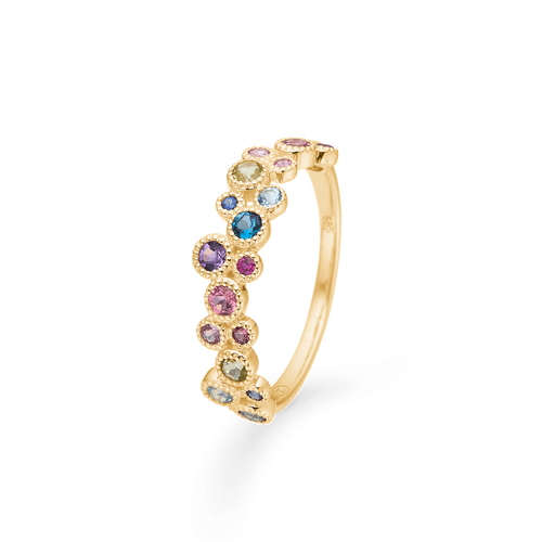 Mads Z LUXURY RAINBOW PETITE ring i 14 kt. guld