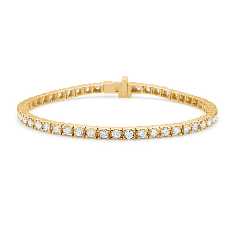TENNIS armbånd i 14 kt. guld m. 2,50 ct. brillanter