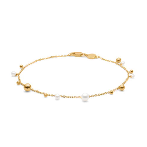 Mads Z BUBBLES N' PEARLS armbånd i 14 kt. guld