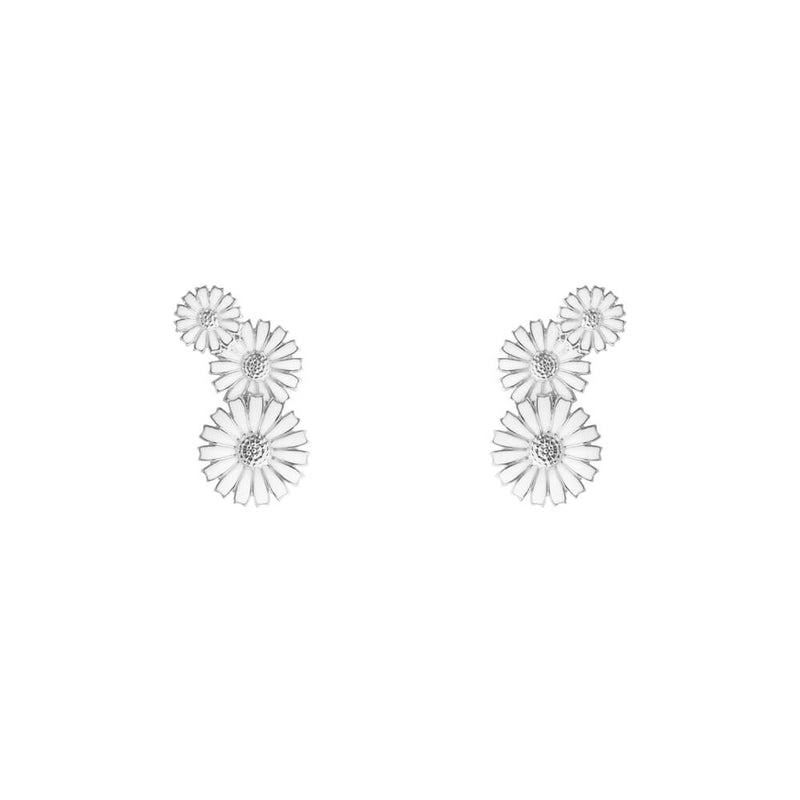 Georg Jensen Daisy øreringe m. 3 blomster
