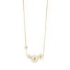 Georg Jensen Daisy halskæde m. 4 blomster i forgyldt