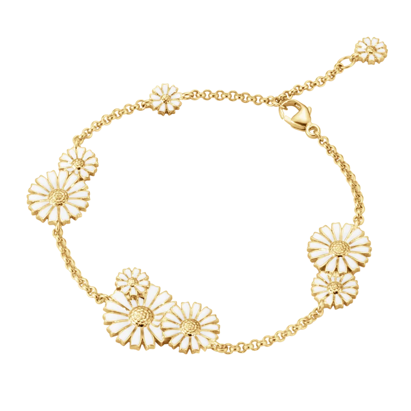 Georg Jensen Daisy armbånd i forgyldt