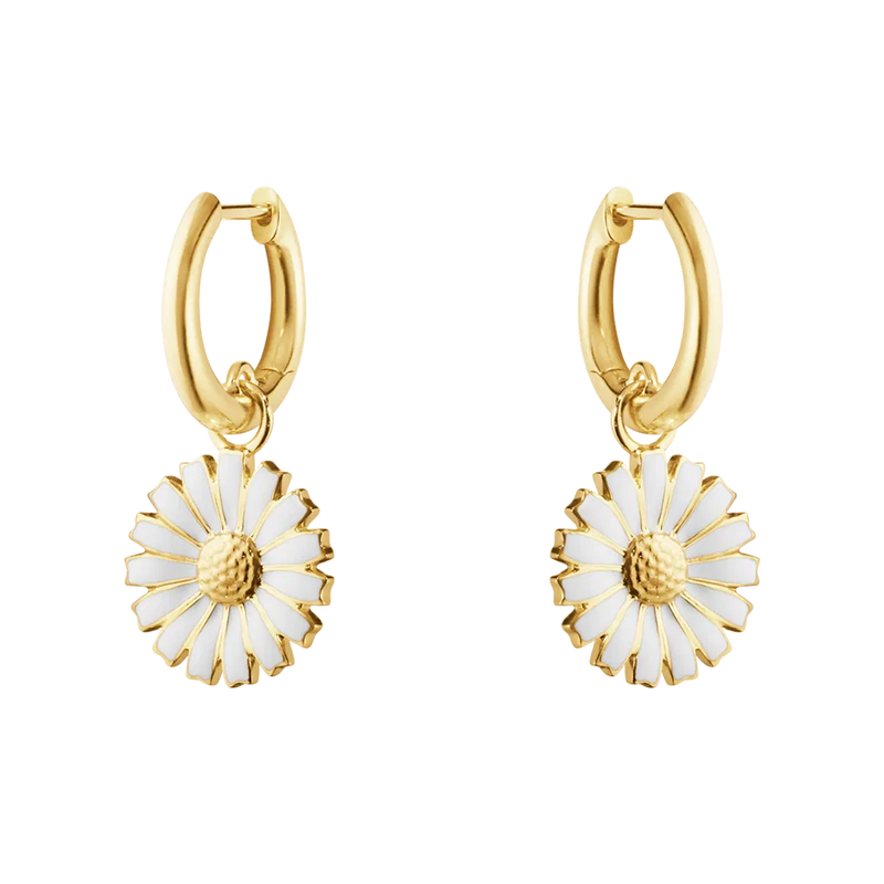 Georg Jensen Daisy øreringe i forgyldt - 20001671