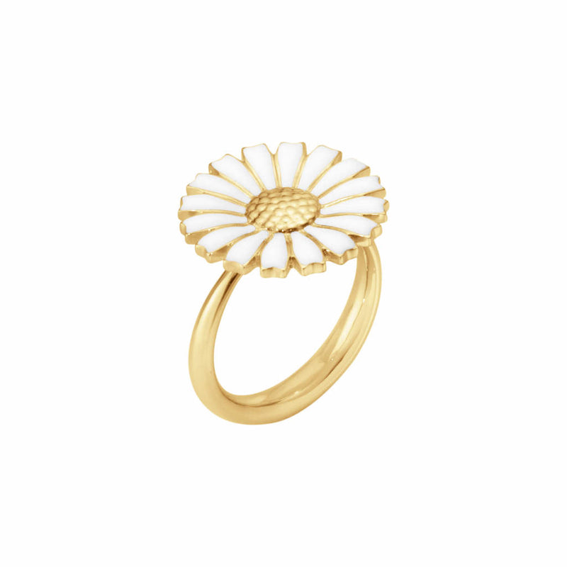 Georg Jensen Daisy ring i forgyldt - 18 mm