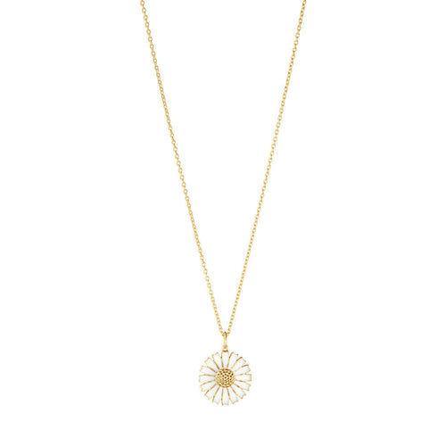 Georg Jensen Daisy halskæde i forgyldt