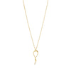 Georg Jensen Mercy Swirl halskæde i 18 kt. m. 0,04 ct. brill.