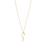 Georg Jensen Mercy Swirl halskæde i 18 kt. m. 0,04 ct. brill.