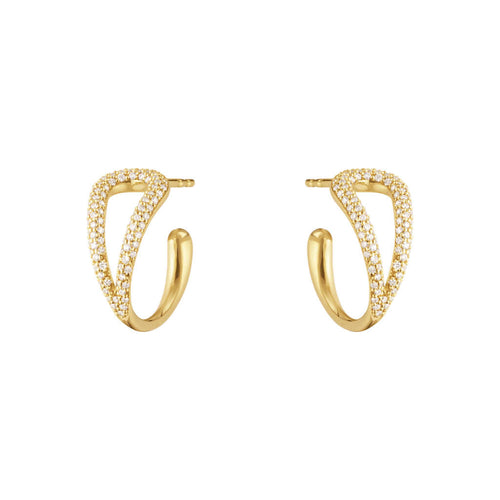 Georg Jensen Mercy Hoops i 18 kt. guld m. 0,41 ct. brill.