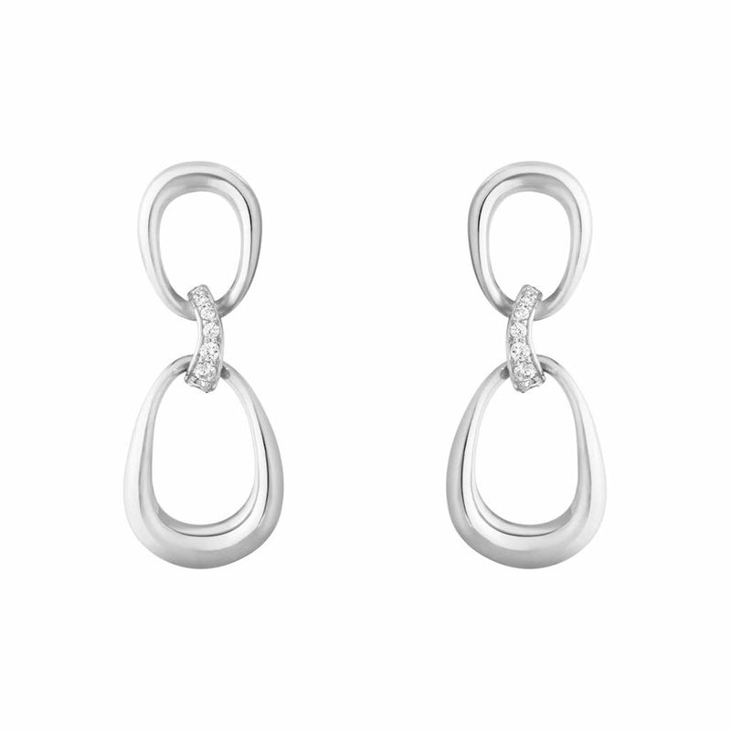 Offspring øreringe i sølv m. 0,05 ct. brill.