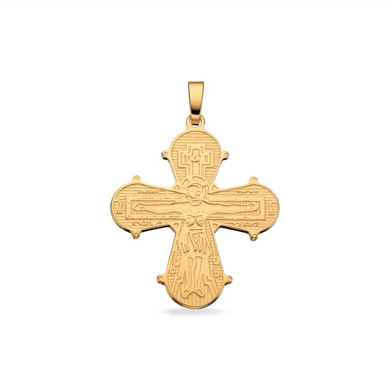 Forside: 8 Karat Guld Vedhæng Dagmarkors m. blank bagside 21 x 19 mm