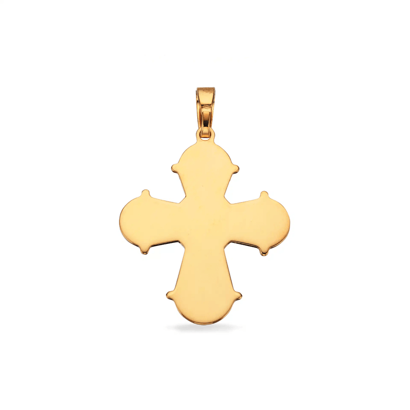 Bagside: 8 Karat Guld Vedhæng Dagmarkors m. blank bagside 21 x 19 mm