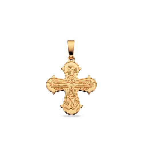Forside: Dagmarkors lille 17 x 16 mm. 8 kt.