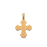 Bagside: Dagmarkors lille 17 x 16 mm. 8 kt.