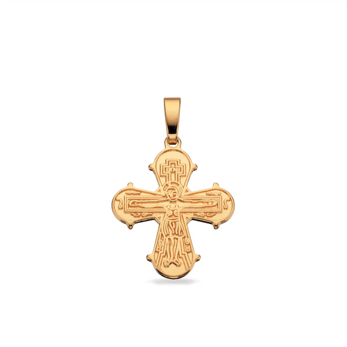 Forside: 8 Karat Guld Dagmarkors lille m. blank bagside 17 x 16 mm