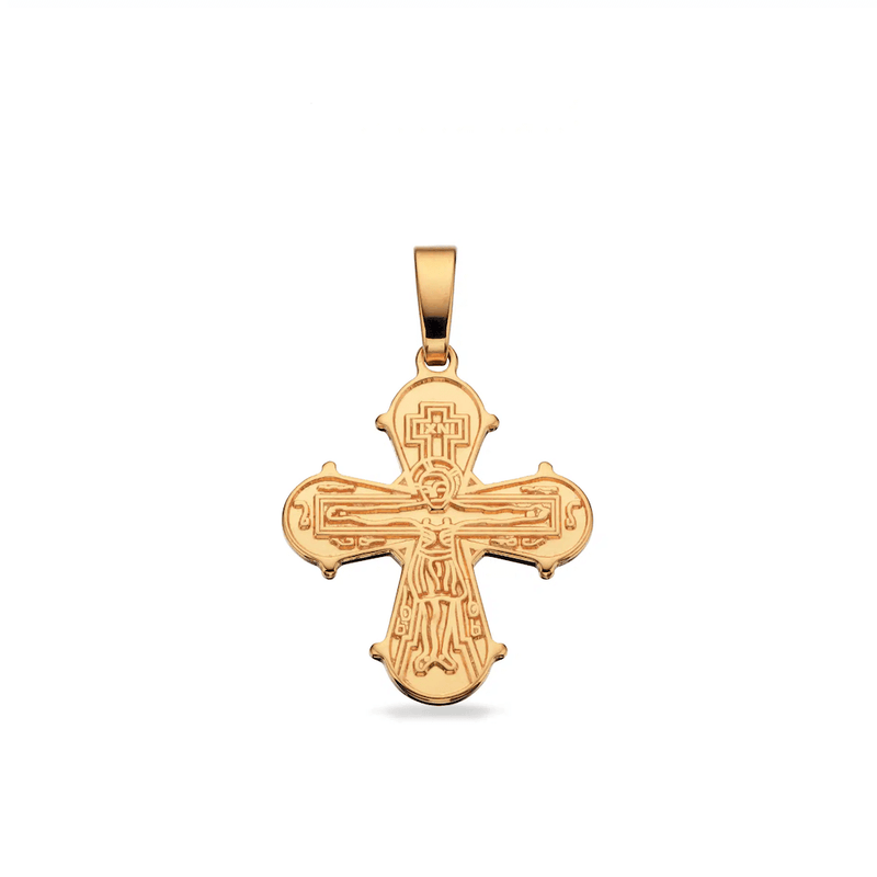 Forside: 8 Karat Guld Dagmarkors lille m. blank bagside 17 x 16 mm