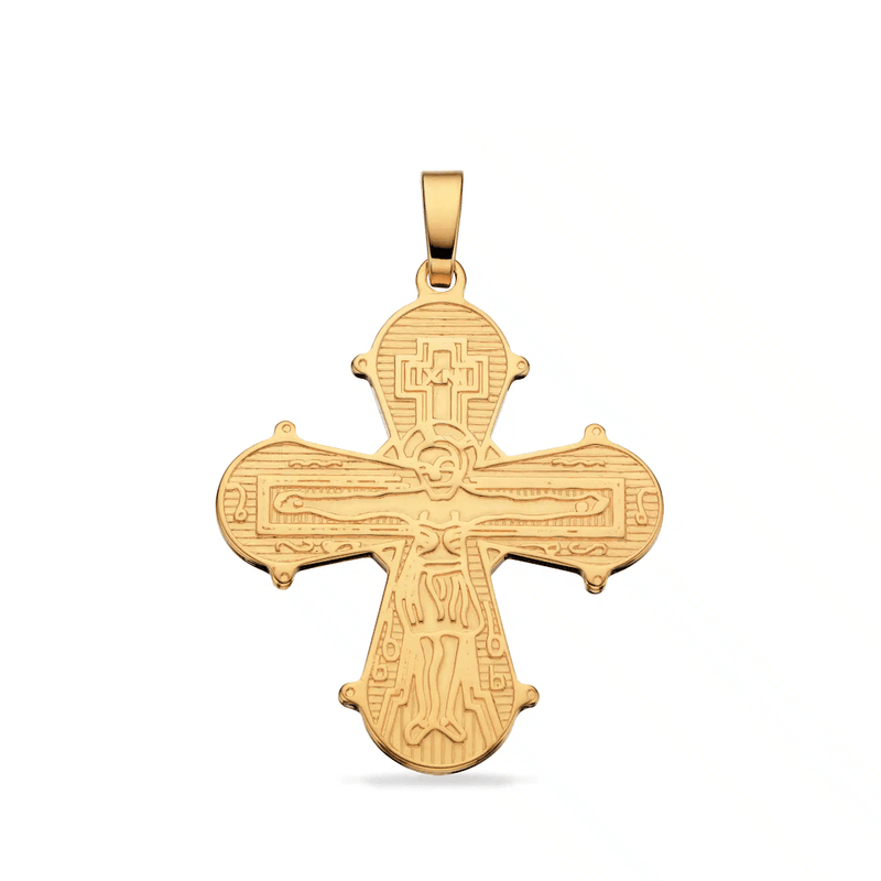 Forside: 8 Karat Guld Vedhæng Dagmarkors m/De 5 25 x 22 mm