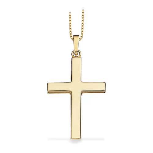 8 Karat Guld Vedhæng Kors 25 x 16 mm