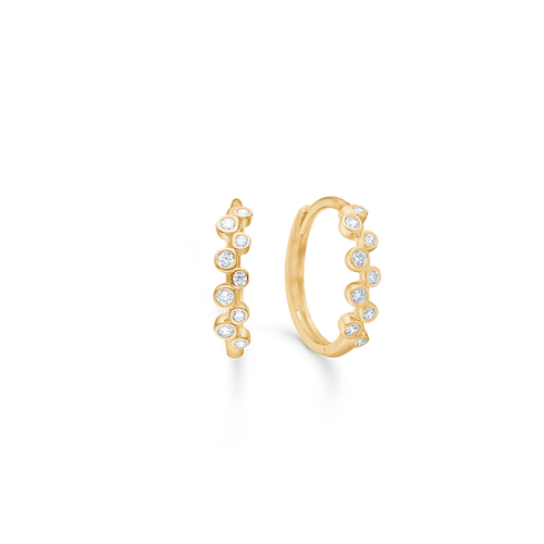 Mads Z LUCY creoler i 8 kt. guld med zirkonia.