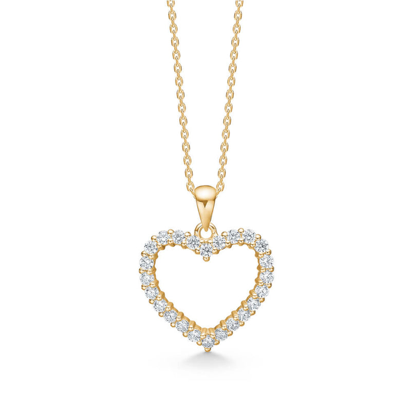 RHIANNA vedhæng i 8 kt. guld m. zirkonia - 17mm