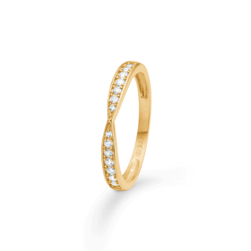 Mads Z MILA ring i 8 kt. guld m. zirkonia