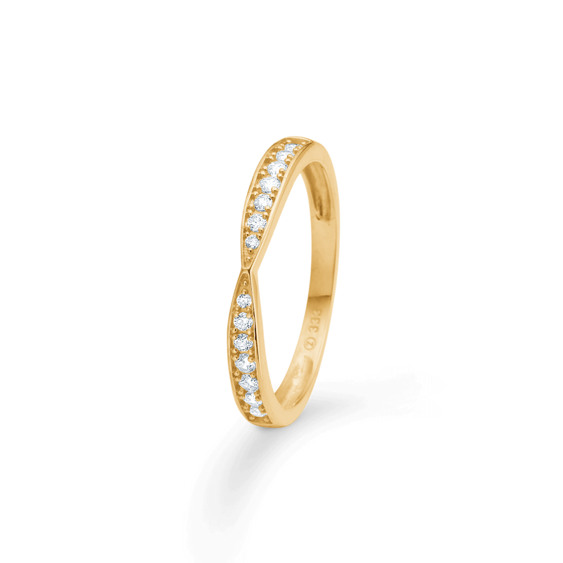 Mads Z MILA ring i 8 kt. guld m. zirkonia