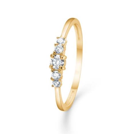 Mads Z ORBIT CZ ring i 8 kt. guld m. Zirkoniasten