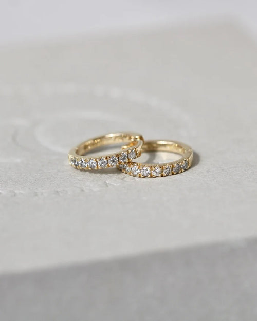 Ro Copenhagen - Rock Klassisk Grå diamant creol XS