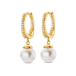 Spirit Icons øreringe - Malibu Pearl hanger i forgyldt
