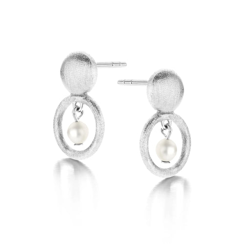 Spirit Icons øreringe - Annika stud pearl i sølv