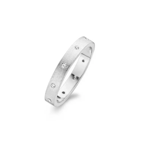 Spirit Icons ring - Raw med zirkonia i sølv