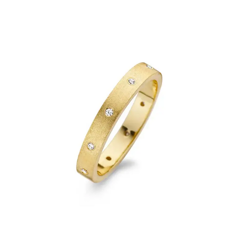Spirit Icons ring - Raw med zirkonia i forgyldt