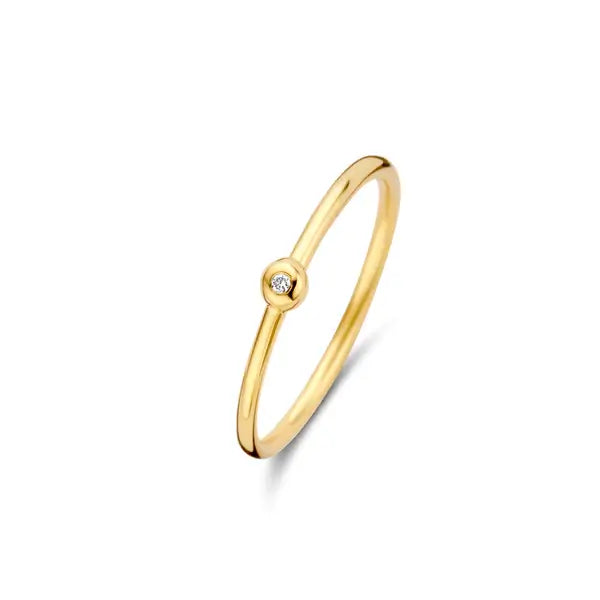 Spirit Icons 14 kt. guld m. brill. - Belle ring